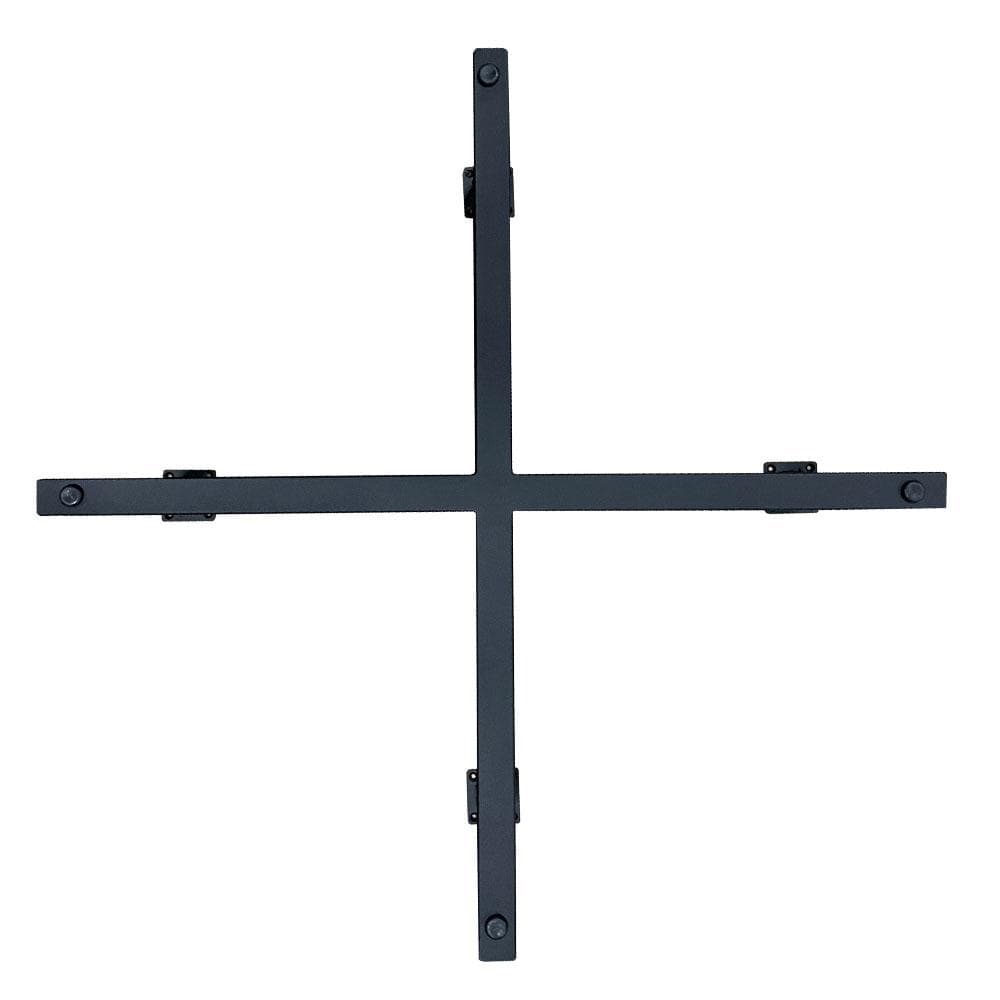 Stalen salononderstel zwart vierkant 75 bij 75 cm en hoogte 37 cm  (3 x 3 cm)