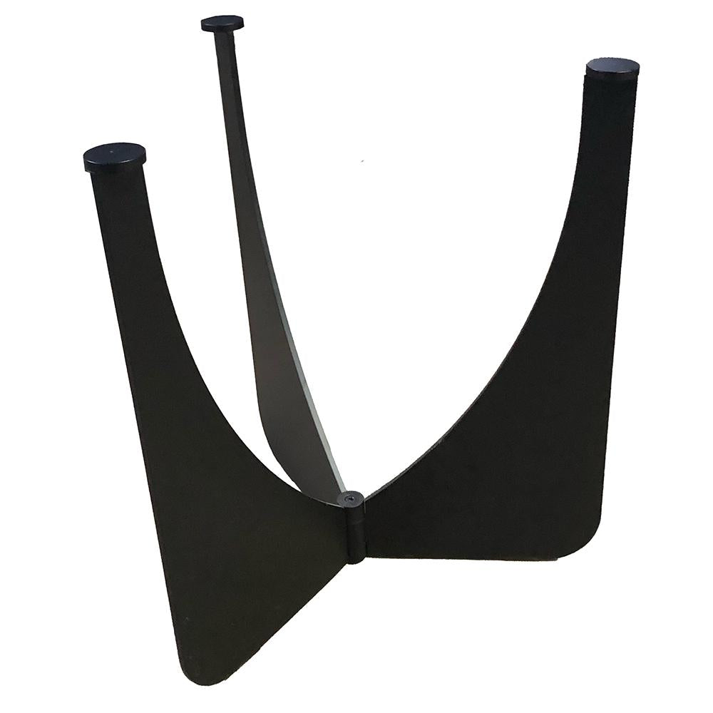 Stalen tafelonderstel zwart rond ø 72 cm en hoogte 72,5 cm  (6 x 1 cm)