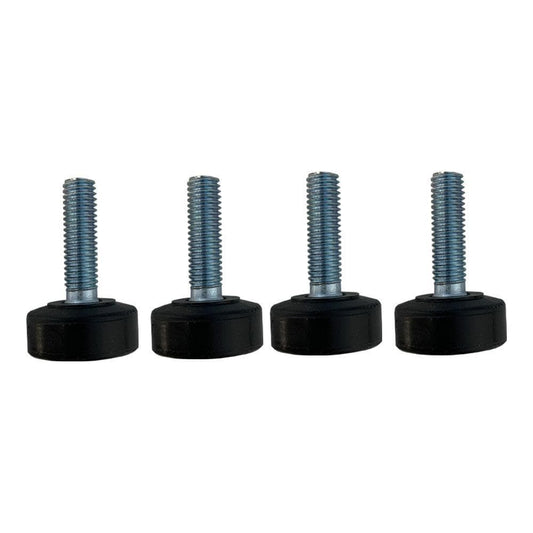 Set stelvoeten zwart rond Ø 2,5 cm en hoogte 1 cm  van kunststof (M8)  - 4 stuks