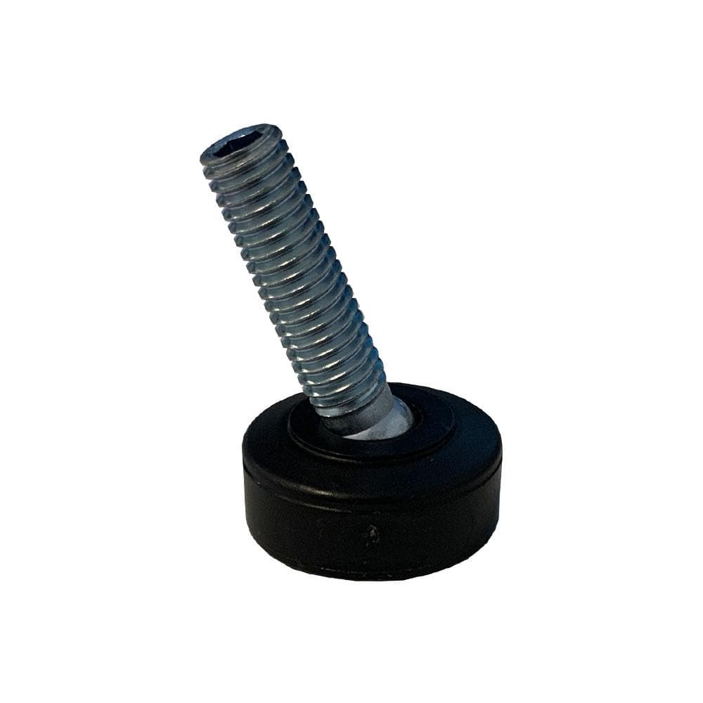 Set stelvoeten zwart rond Ø 2,5 cm en hoogte 1 cm  van kunststof (M8)  - 4 stuks
