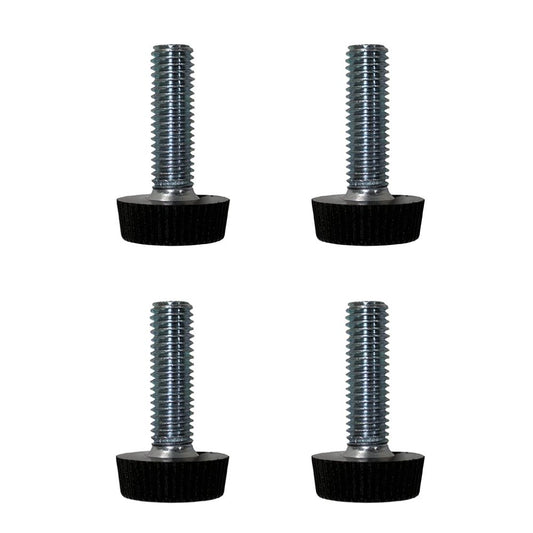 Stelvoet zwart rond Ø 2 cm en hoogte 0.8 cm  van kunststof (M8)  - 4 stuks