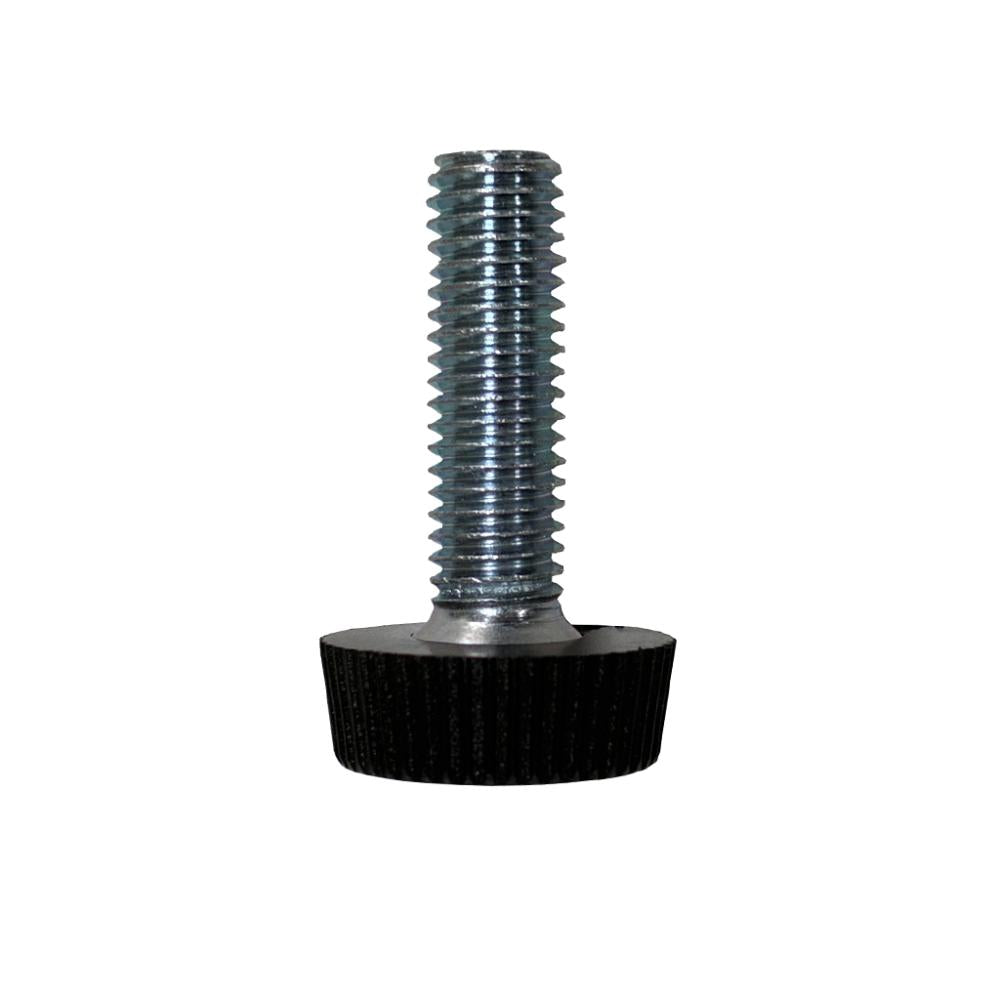 Stelvoet zwart rond Ø 2 cm en hoogte 0.8 cm  van kunststof (M8)  - 4 stuks