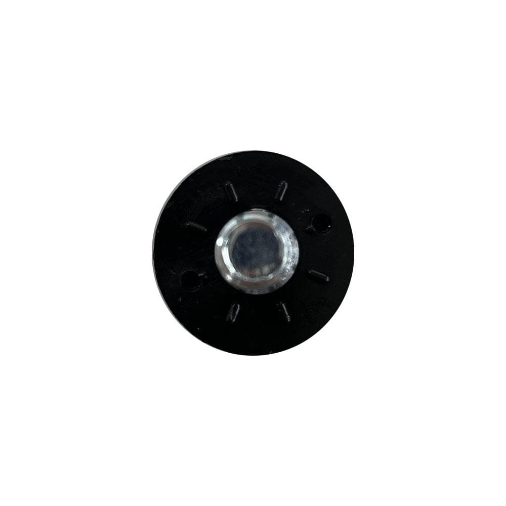 Stelvoet zwart rond Ø 2 cm en hoogte 0,7 cm  van massief kunststof (M6)  - 4 stuks