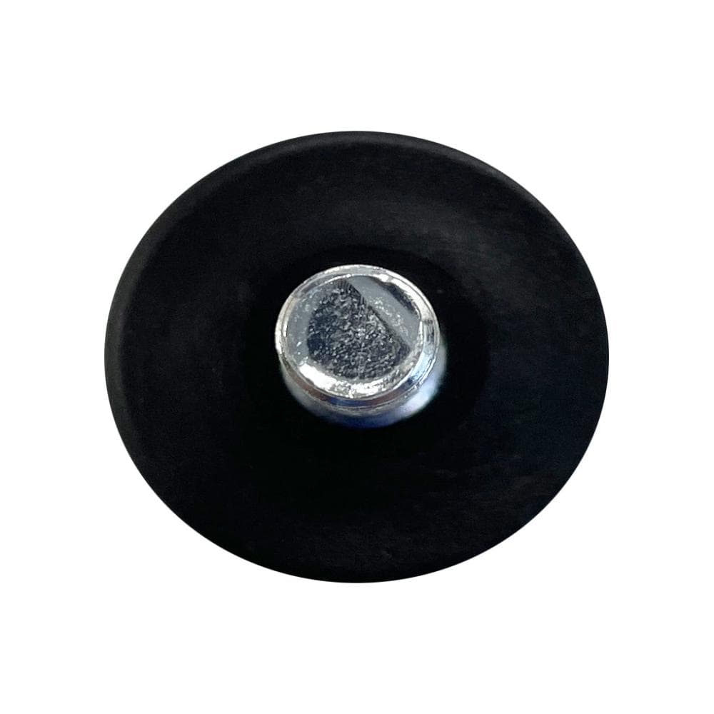 Stelvoet zwart rond Ø 3 cm en hoogte 1 cm  van kunststof (M8)  - 4 stuks