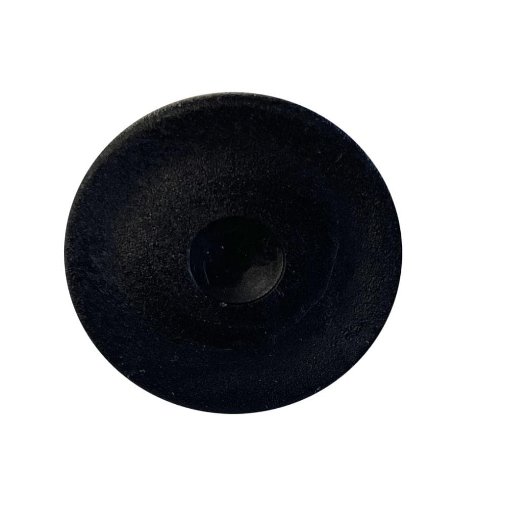 Stelvoet zwart rond Ø 3 cm en hoogte 1 cm  van kunststof (M8)  - 4 stuks