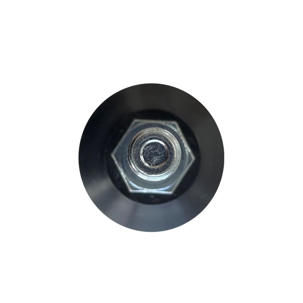 Stelvoet zwart rond Ø 3,8 cm en hoogte 1 cm  van massief kunststof (M10)  - 4 stuks