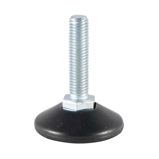 Stelvoet zwart rond Ø 3,8 cm en hoogte 1,5 cm  van massief kunststof - 4 stuks