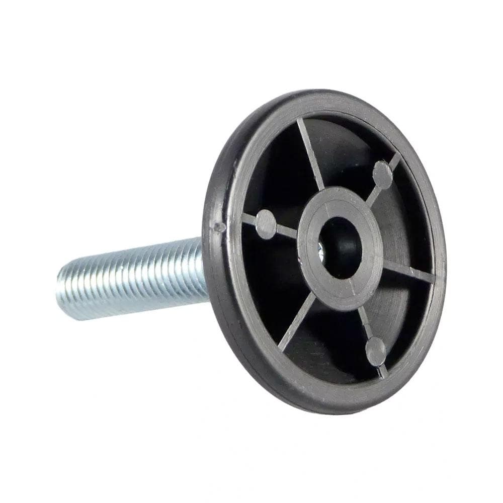 Stelvoet zwart rond Ø 3,8 cm en hoogte 1,5 cm  van massief kunststof - 4 stuks