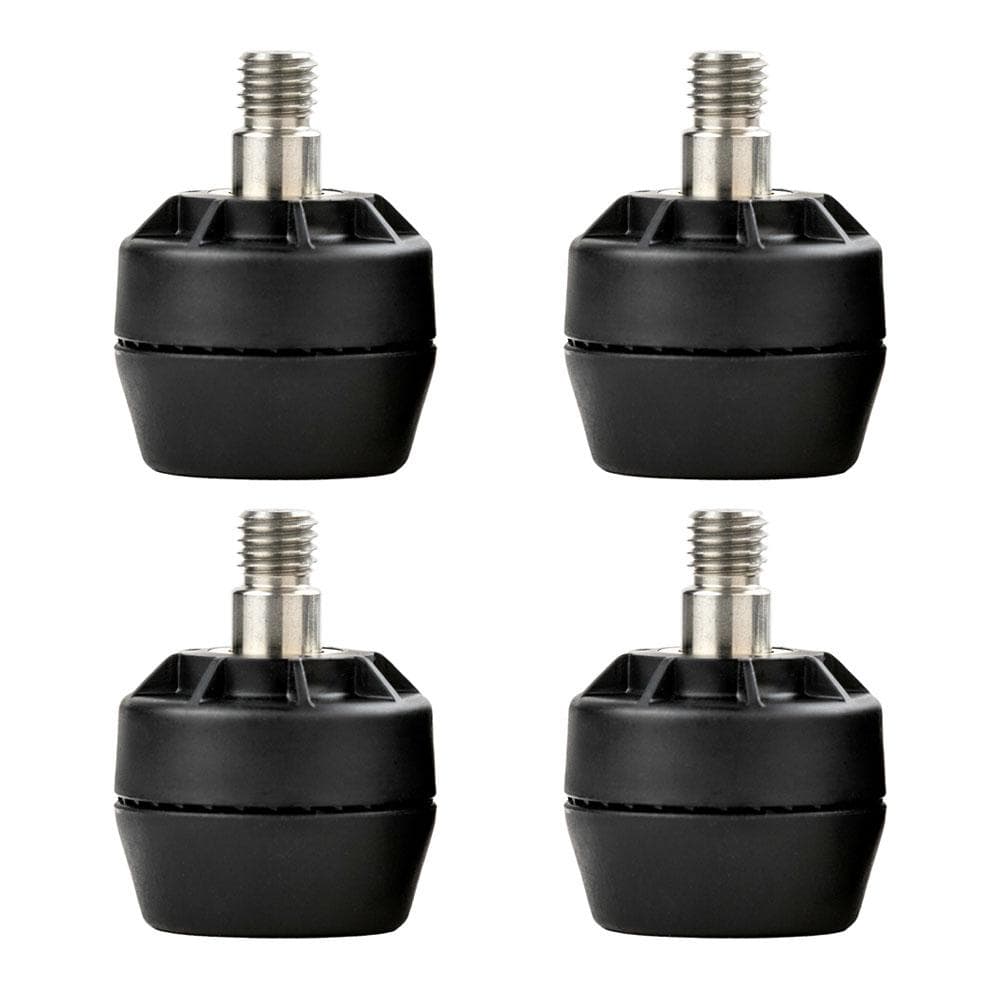 Stelvoet zwart rond Ø 4 cm en hoogte 3,2 cm  van kunststof (M10)  - 4 stuks