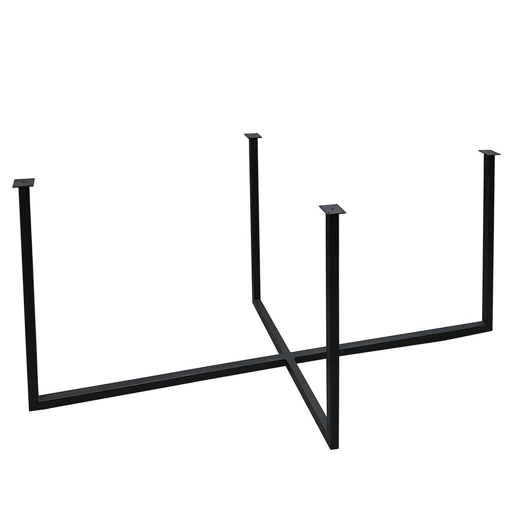 Stalen tafelpoot 178 bij 80 cm en hoogte 75,5 cm  (3 x 3 cm)