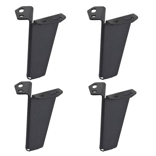 Massief stalen meubelpoot zwart taps 8 bij 5 cm en hoogte 10 cm  - 4 stuks