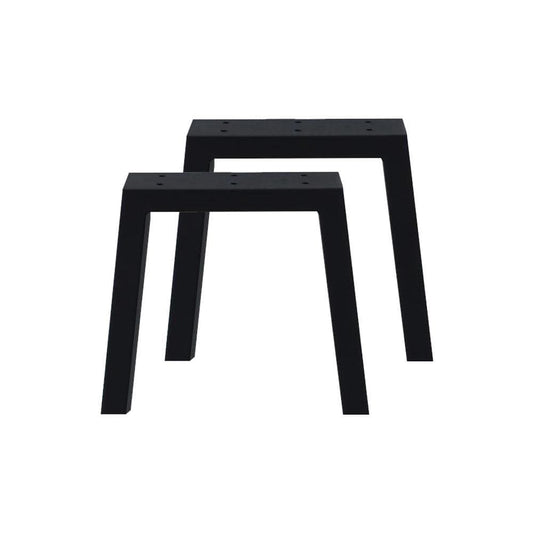 Stalen tafelpoot zwart trapezium 39 bij 4 cm en hoogte 40 cm  (4 x 10 cm) - 2 stuks