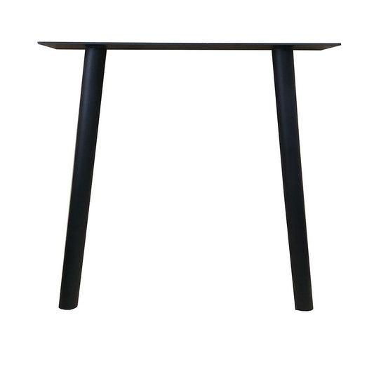 Stalen tafelpoot zwart trapezium 70 bij 20 cm en hoogte 71 cm  (koker Ø5 cm)