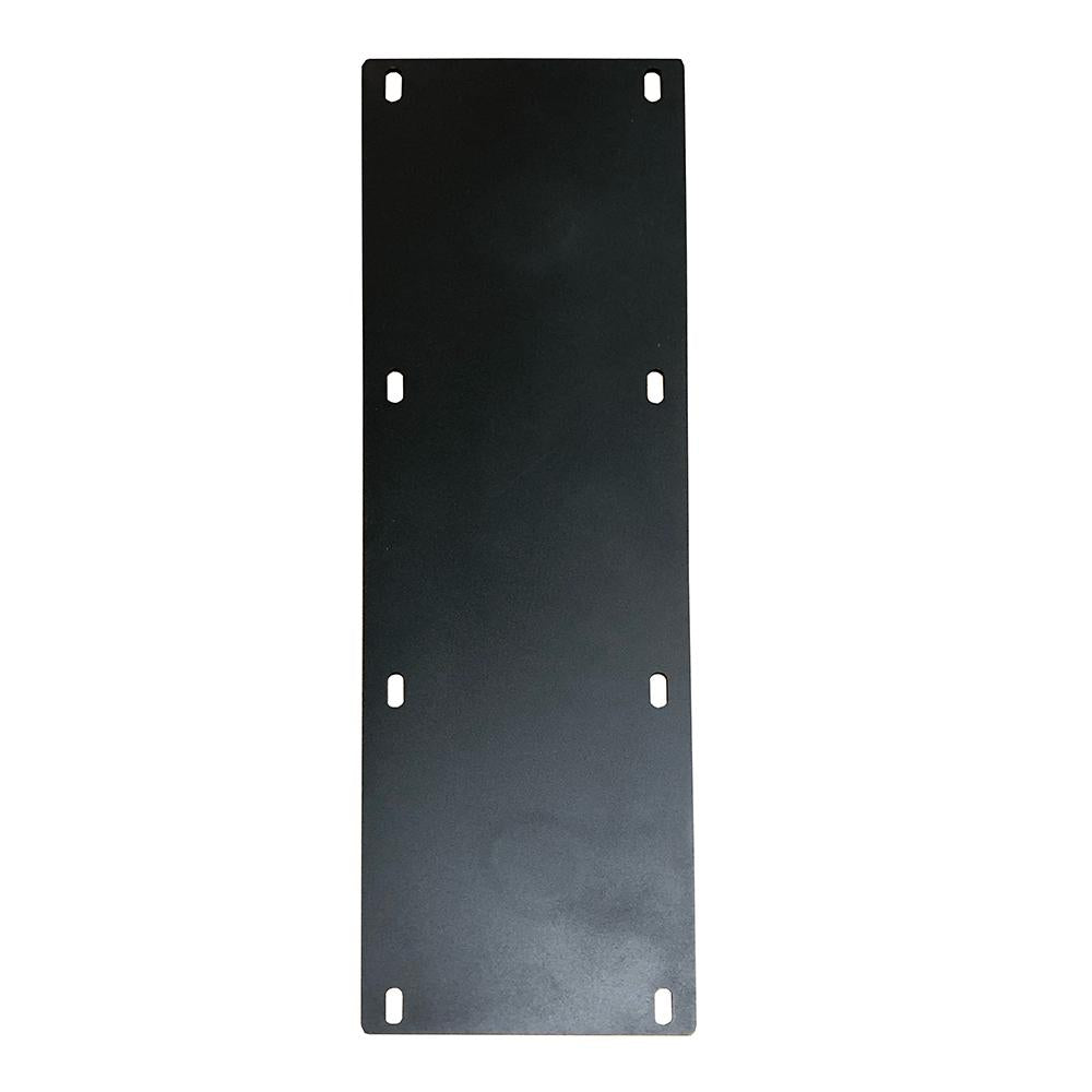 Stalen tafelpoot zwart trapezium 70 bij 20 cm en hoogte 71 cm  (koker Ø5 cm)