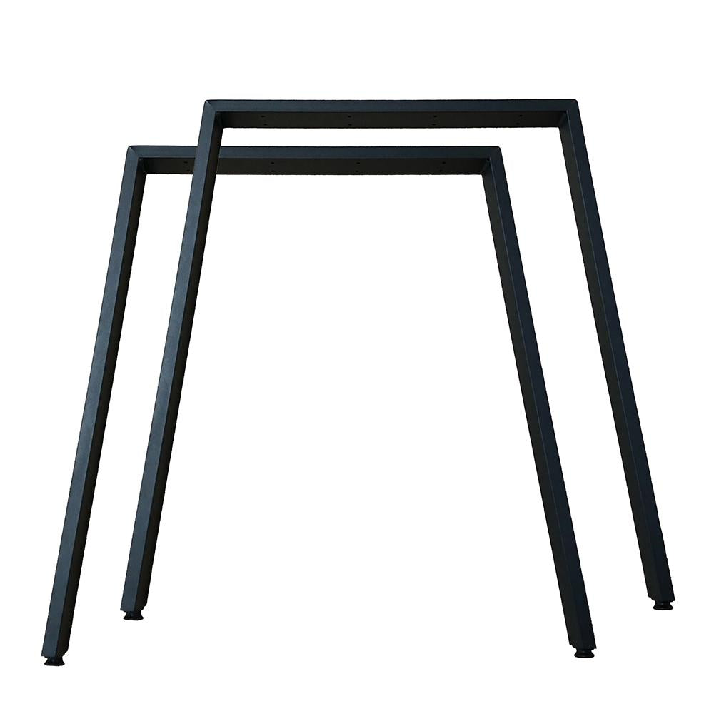 Stalen budget tafelpoot zwart trapezium 74 bij 6 cm en hoogte 72,5 cm  (6 x 2 cm) - 2 stuks