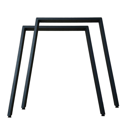 Stalen budget tafelpoot zwart trapezium 74 bij 6 cm en hoogte 72,5 cm  (6 x 2 cm) - 2 stuks