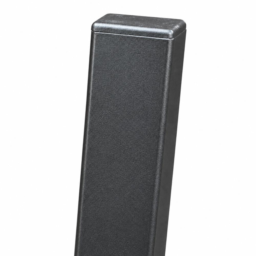 Stalen tafelpoot zwart trapezium 80 bij 10 cm en hoogte 73 cm  (5 x 5 cm)