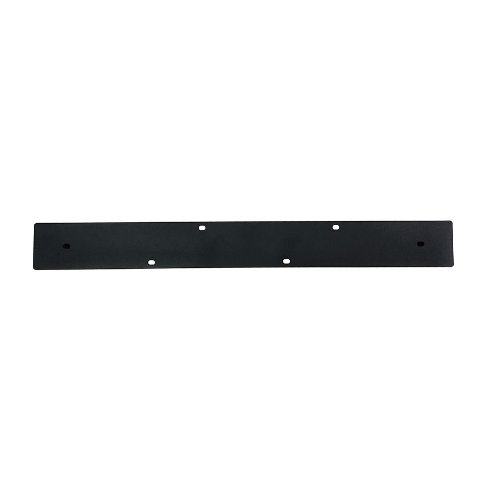 Set stalen U bankpoten / meubelpoten 54 bij 6 cm en hoogte 37,5 cm zwart (5 x 2,5 cm) - 2 stuks