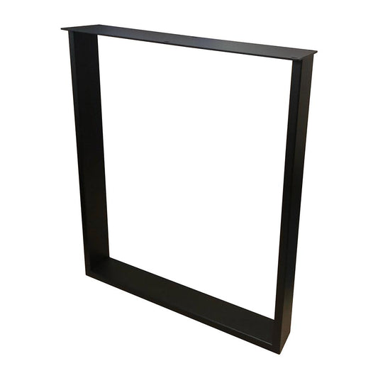 Stalen U bureaupoot zwart 60 bij 8 cm en hoogte 72 cm  (2 x 8 cm)