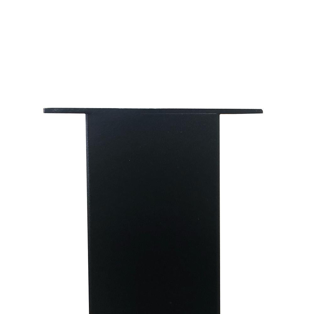 Stalen U bureaupoot zwart 60 bij 8 cm en hoogte 72 cm  (2 x 8 cm)