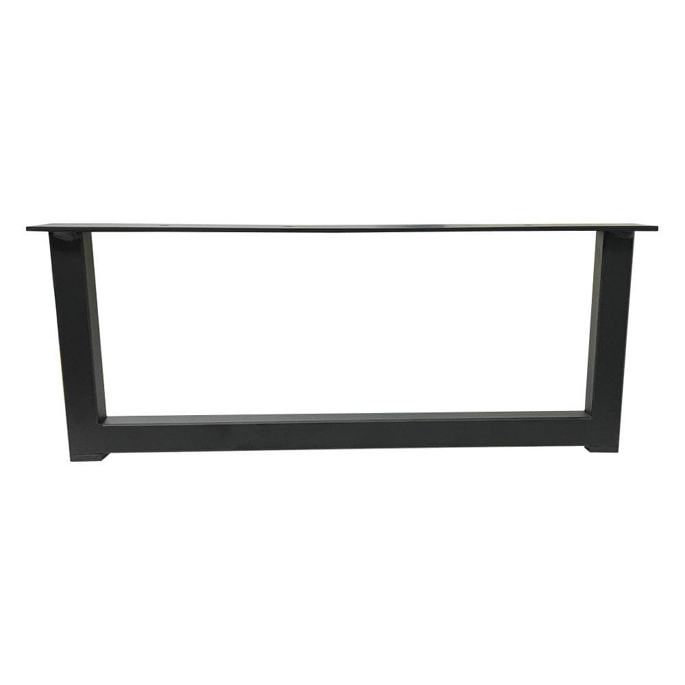 Stalen U kastpoot zwart 38 bij 2 cm en hoogte 15 cm  (2 x 2 cm)