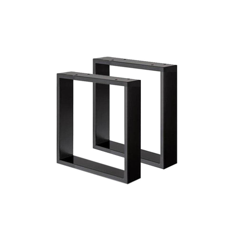 Stalen U tafelpoot zwart 36 bij 8 cm en hoogte 40 cm  (2 x 8 cm) - 2 stuks