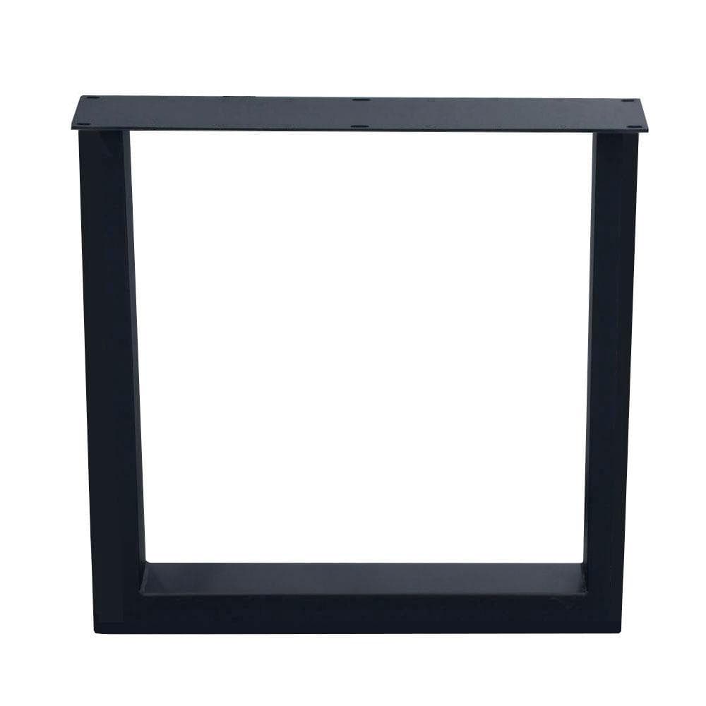 Premium stalen U tafelpoot zwart 75 bij 10 cm en hoogte 72 cm  (5 x 10 cm)