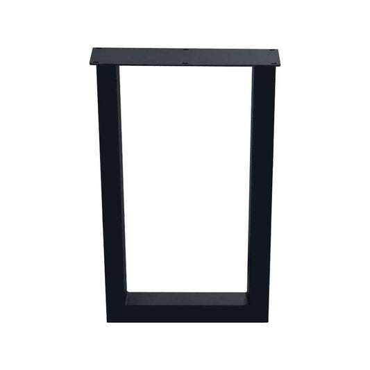 Stalen U tafelpoot zwart 60 bij 8 cm en hoogte 100 cm  (8 x 8 cm)