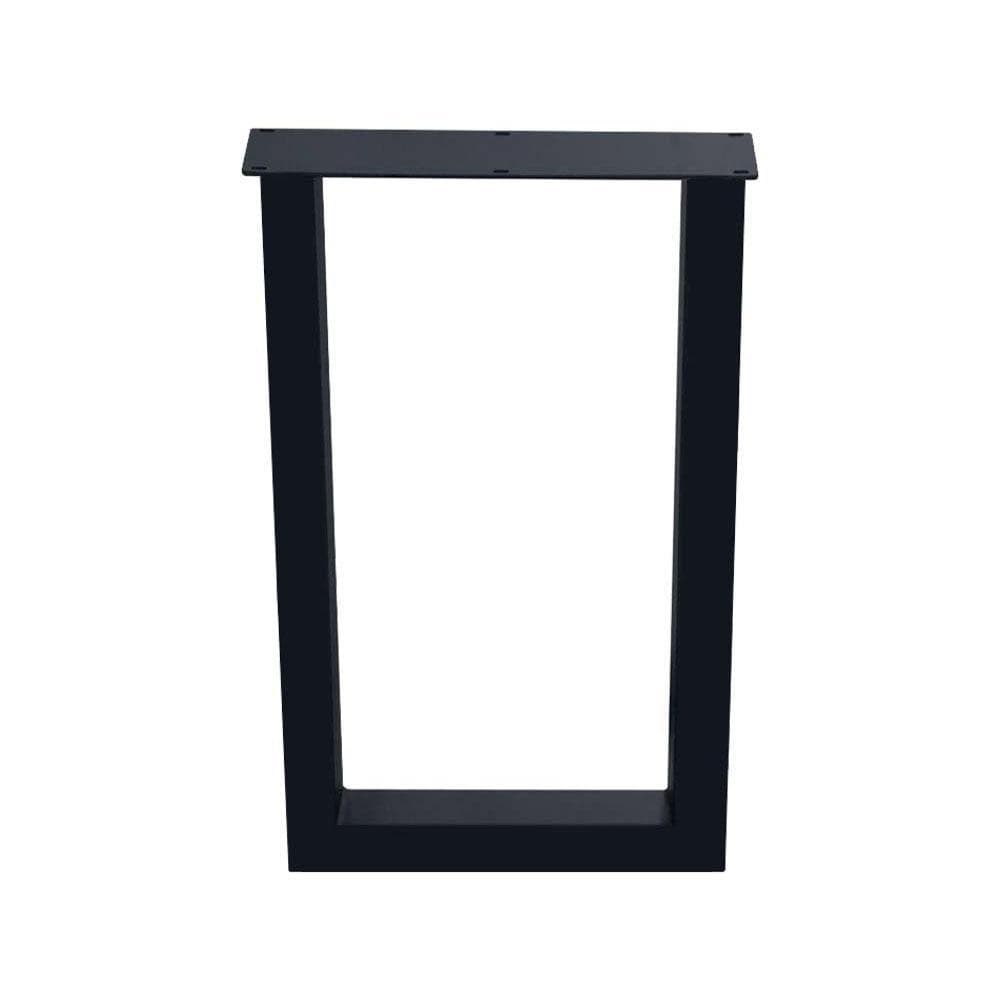 Stalen U tafelpoot zwart 60 bij 8 cm en hoogte 105 cm  (8 x 8 cm)