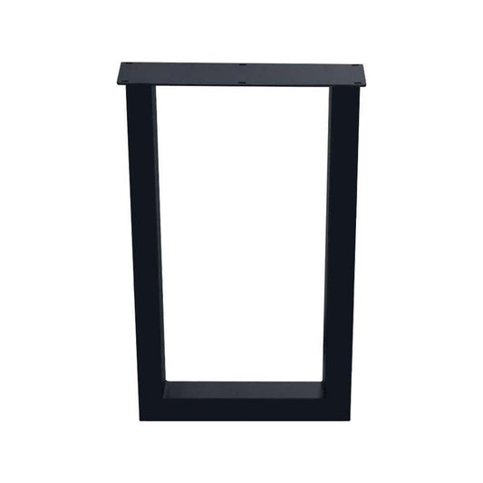 Stalen U tafelpoot zwart 60 bij 8 cm en hoogte 105 cm  (8 x 8 cm)