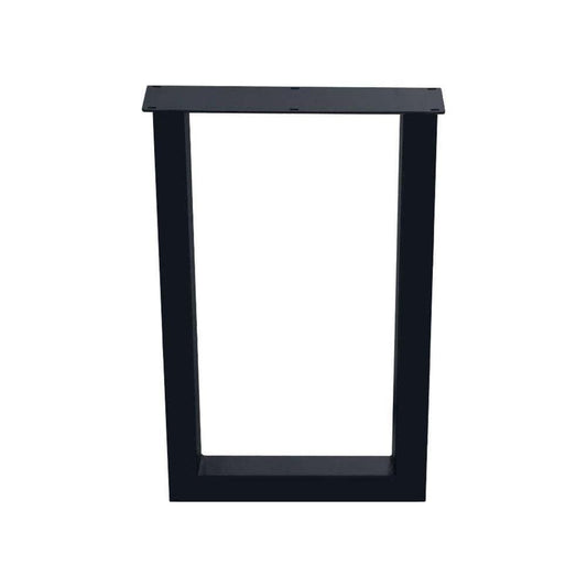 Stalen U tafelpoot zwart 60 bij 8 cm en hoogte 90 cm  (8 x 8 cm)