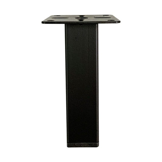 Stalen meubelpoot zwart vierkant 2,5 bij 2,5 cm en hoogte 10 cm  (2,5 x 2,5 cm)