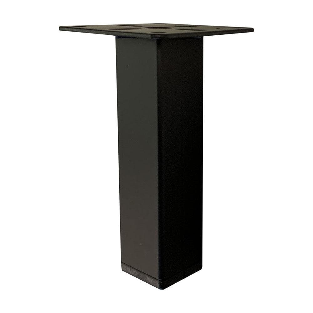 Stalen meubelpoot zwart vierkant 2,5 bij 2,5 cm en hoogte 10 cm  (2,5 x 2,5 cm)