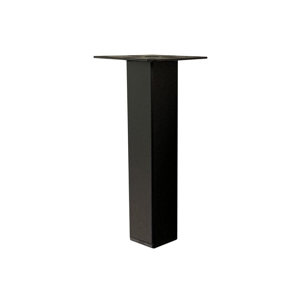 Stalen meubelpoot zwart vierkant 2,5 bij 2,5 cm en hoogte 15 cm  (2,5 x 2,5 cm)