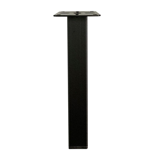 Stalen meubelpoot zwart vierkant 2,5 bij 2,5 cm en hoogte 20 cm  (2,5 x 2,5 cm)