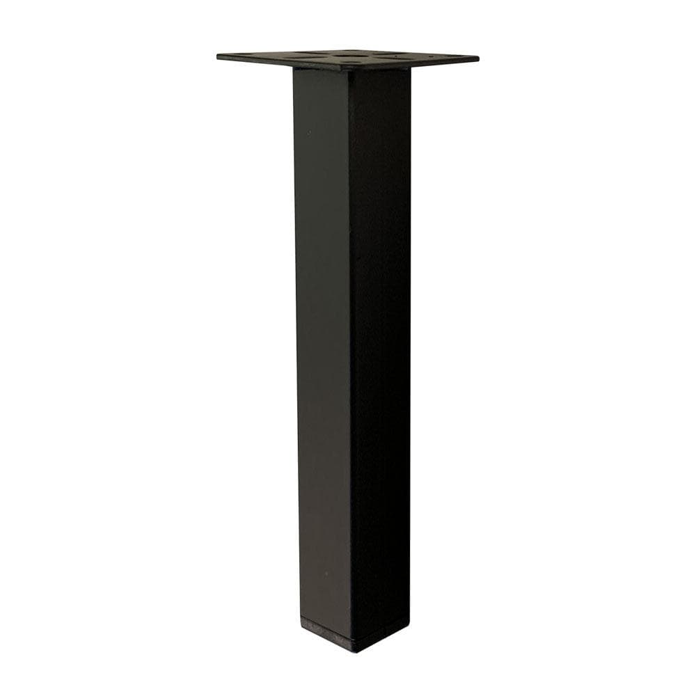 Stalen meubelpoot zwart vierkant 2,5 bij 2,5 cm en hoogte 20 cm  (2,5 x 2,5 cm)