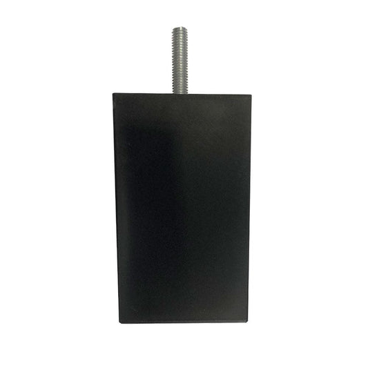 Meubelpoot zwart vierkant 6 bij 6 cm en hoogte 10 cm  van kunststof (M8)