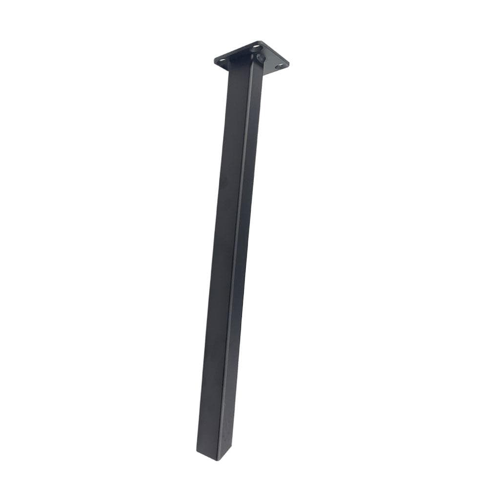 Stalen schuine meubelpoot zwart vierkant 2,5 bij 2,5 cm en hoogte 42 cm