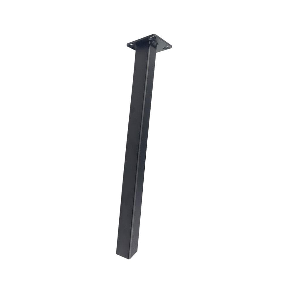 Stalen schuine meubelpoot zwart vierkant 2,5 bij 2,5 cm en hoogte 36 cm