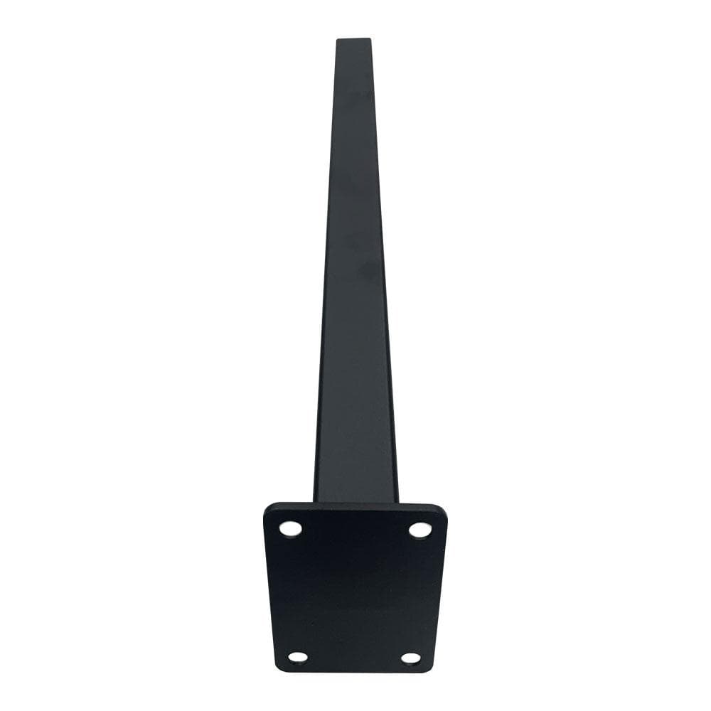 Stalen schuine meubelpoot zwart vierkant 2,5 bij 2,5 cm en hoogte 42 cm