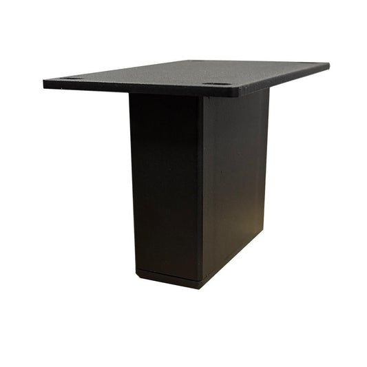 Set stalen rechte tafelpoten zwart vierkant 10 bij 4 cm en hoogte 10,5cm  (10 x 4 cm) - 4 stuks