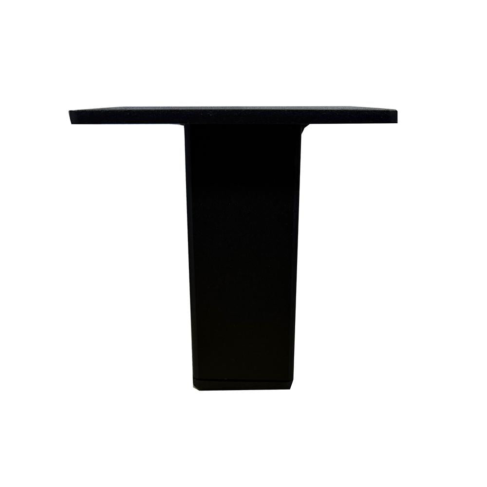 Set stalen rechte tafelpoten zwart vierkant 10 bij 4 cm en hoogte 10,5cm  (10 x 4 cm) - 4 stuks