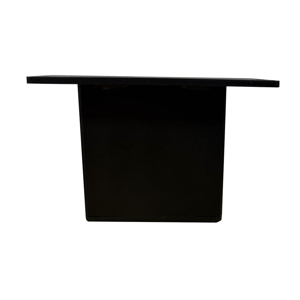 Set stalen rechte tafelpoten zwart vierkant 10 bij 4 cm en hoogte 10,5cm  (10 x 4 cm) - 4 stuks