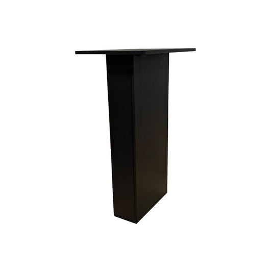 Set stalen rechte tafelpoten zwart vierkant 10 bij 4 cm en hoogte 23,5cm  (10 x 4 cm) - 4 stuks
