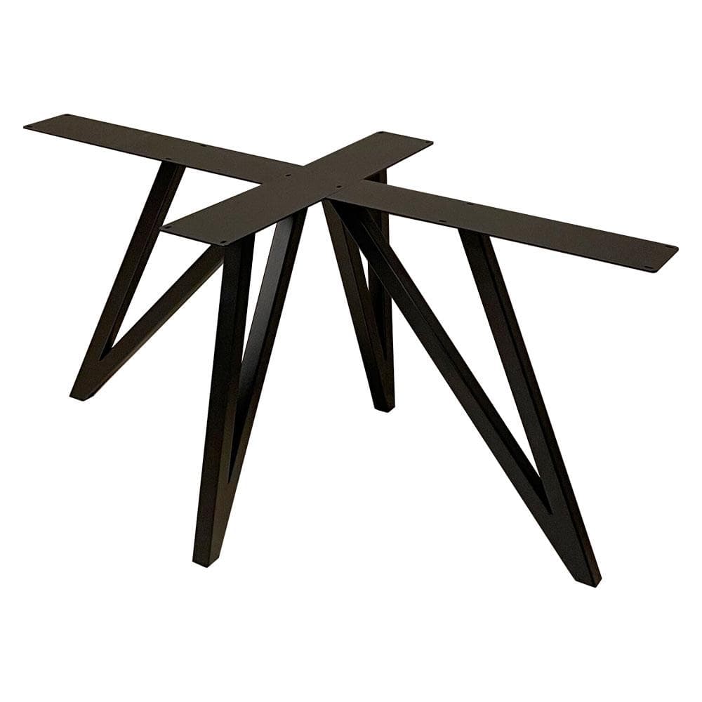 Stalen onderstel zwart vlinder 140 bij 78 cm en hoogte 72 cm  (4 x 4 cm)
