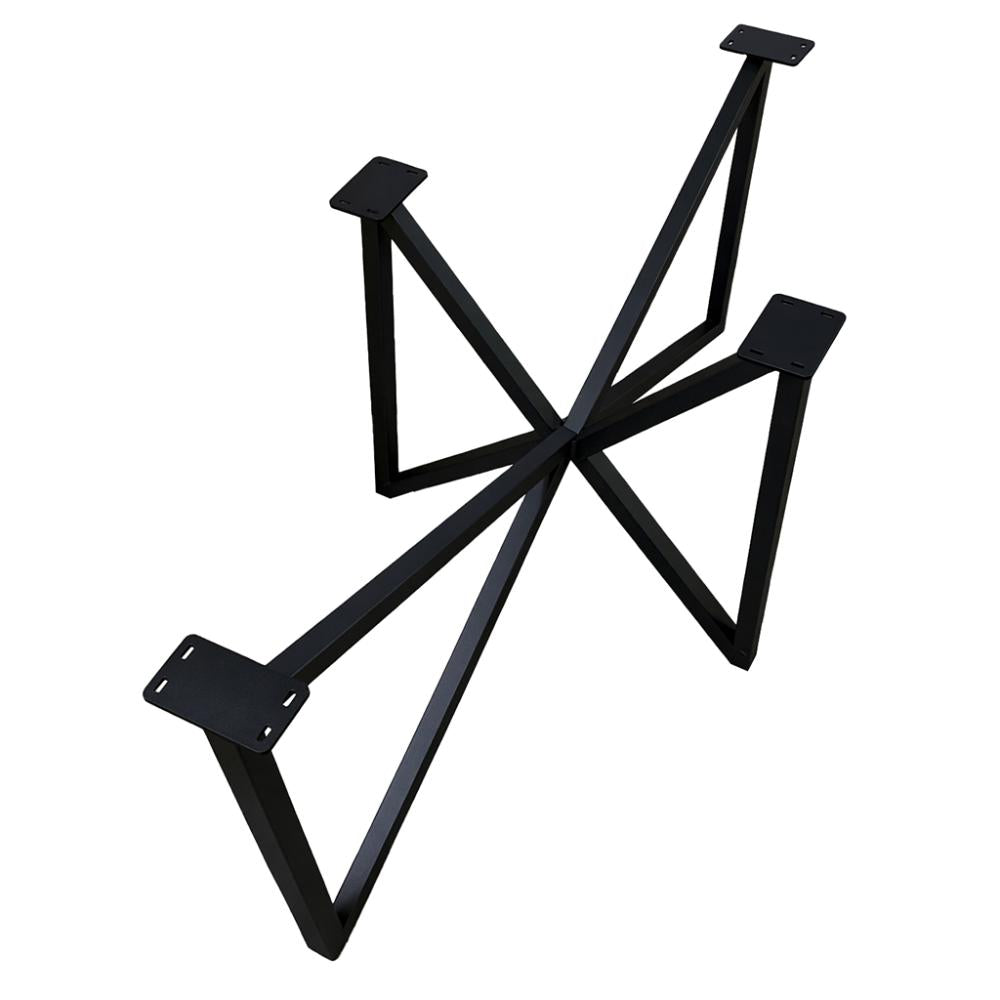 Stalen onderstel zwart vlinder 153 bij 87 cm en hoogte 73 cm  (3 x 3 cm)
