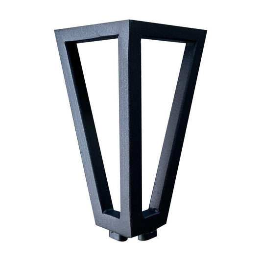 Massief stalen meubelpoot zwart hoek 7,5 bij 7,5 cm en hoogte 13 cm  (1 x 1 cm)