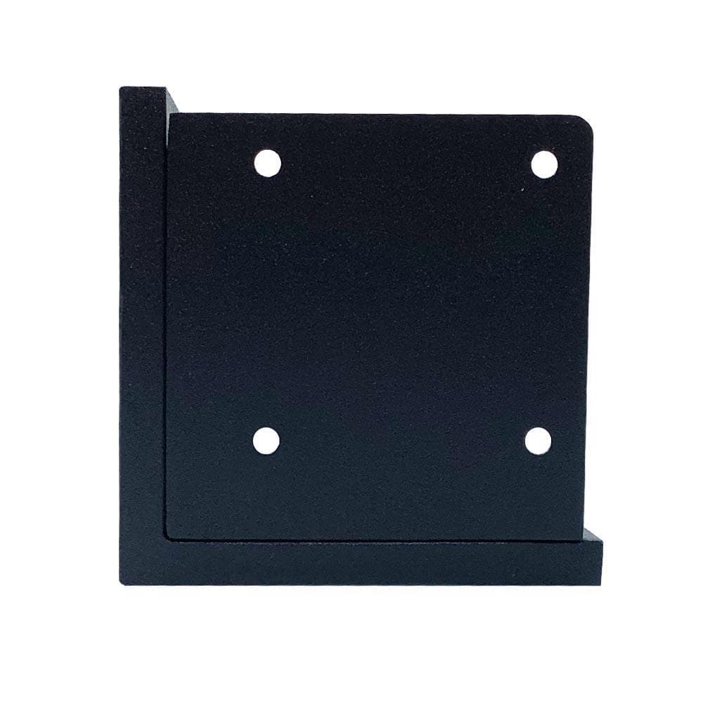 Massief stalen meubelpoot zwart hoek 7,5 bij 7,5 cm en hoogte 13 cm  (1 x 1 cm)