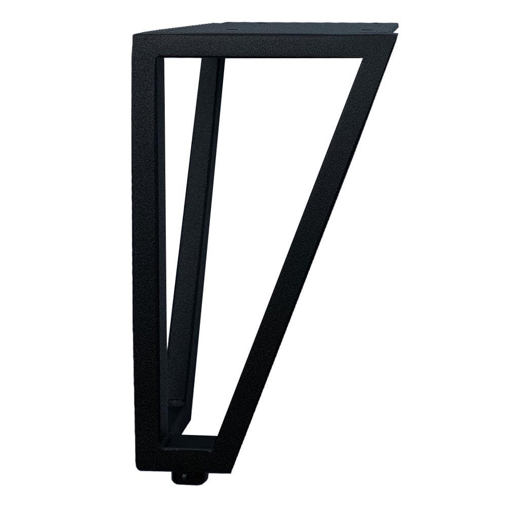 Massief stalen meubelpoot zwart hoek 10 bij 10 cm en hoogte 18 cm  (1 x 1 cm)