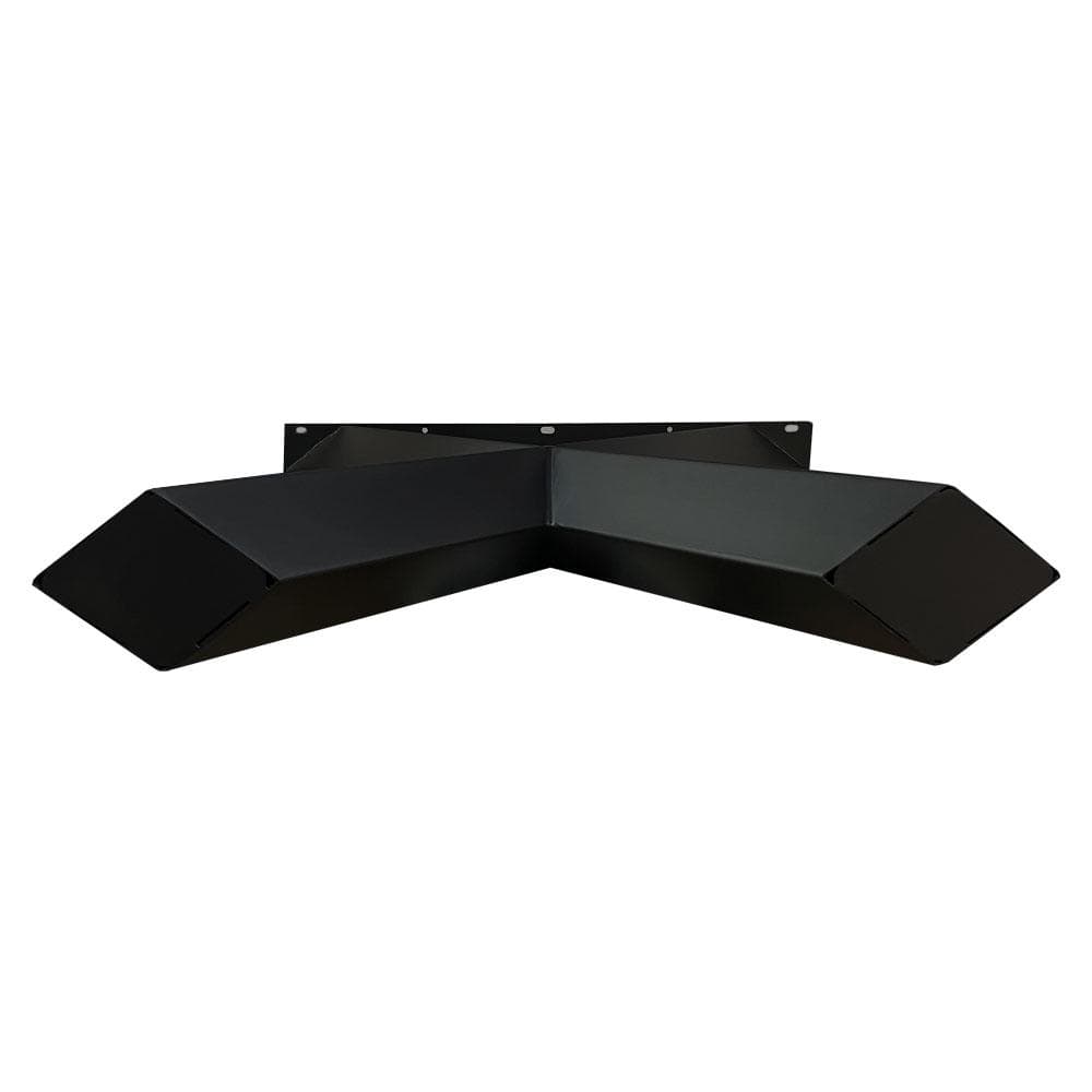 Stalen X tafelpoot diamant 75 bij 14 cm en hoogte 72 cm zwart (10 x 10 cm)